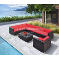 New Sofa Cur Cur Wicker Outdoor Sofa Set na Cushion